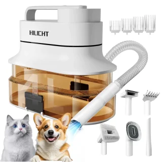 Aspiradora de Pelo para Perros y Gatos – Kit de Aseo Silencioso con 6 Herramientas y Recipiente de 4 Litros