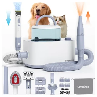 Aspiradora y Secadora de Pelo 9 en 1 para Mascotas – Kit de Aseo Profesional