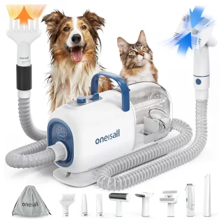 Aspiradora y Secadora de Pelo para Perros y Gatos – Kit de Aseo Profesional 8 en 1