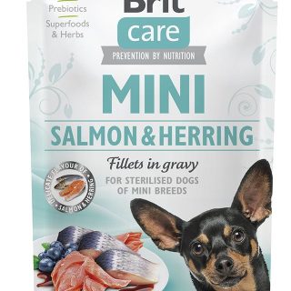 BRIT CARE MINI SALMÓN Y ARENQUE 85gr