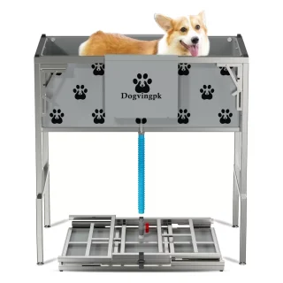 Bañera Plegable Elevada para Perros y Gatos 87x53x90 cm – Con Drenaje