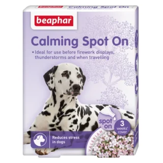 Beaphar Calming Spot On: Solución de Valeriana para Reducir el Estrés y la Ansiedad en Perros (3 Pipetas)