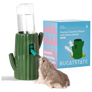 Bebedero Antifugas Temático Cactus (118 ml) | Cerámica Estable para Hámster, Ratones y Jerbos