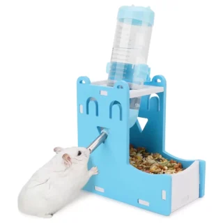 Bebedero Antifugas de Bola Rodante para Roedores | Base 2 en 1 Estable y Escondite