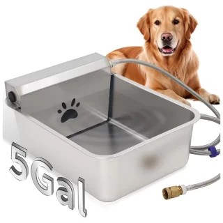 Bebedero Automatico Acero Inoxidable 19 Litros Perros y Gatos con Desague y Llenado Continuo