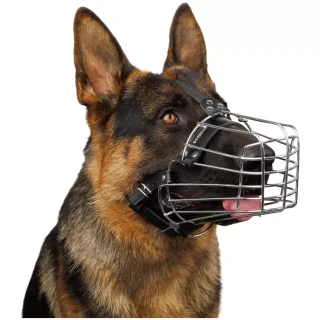 Bozal de Alambre para Perros Grandes | Bozal de Cesta de Metal, Antiladridos y Antimordidas
