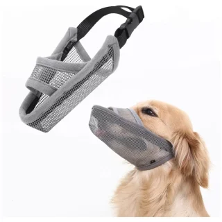 Bozal de Malla Suave para Perros | Bozal Transpirable y Ajustable Antiladridos
