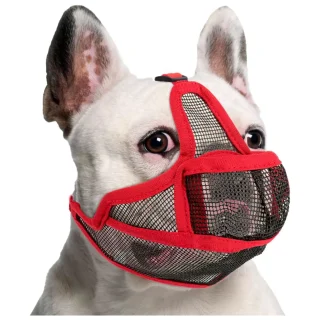 Bozal de Malla para Perros de Hocico Corto | Bozal Transpirable y Suave para Pug y Bulldog Francés
