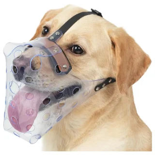 Bozal de PVC Vinilo para Perros Grandes | Bozal Transpirable y Resistente Antimordidas