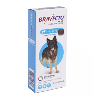 Bravecto 1000 mg: Protección 12 Semanas contra Pulgas, Garrapatas y Ácaros en Perros Grandes