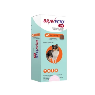 Bravecto 1M (1 Mes) 100 mg | Antiparasitario Masticable para Perros Pequeños (4.5-10 kg)