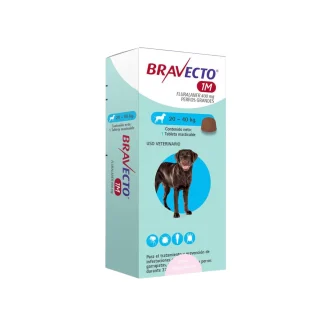 Bravecto 1M (1 Mes) 400 mg | Antiparasitario Masticable para Perros de 20 a 40 kg