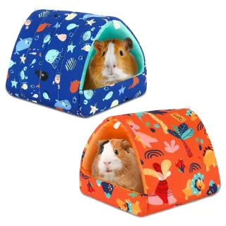 Cama Nido Escondite Cálida para Cobaya, Hámster y Roedores – Suave, Lavable y Antideslizante (Incluye Almohadilla)