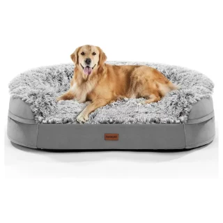 Cama Ortopédica Anti-Ansiedad para Perros Pequeños y Seniors | Espuma Viscoelástica (9.4 cm) y Forro Impermeable