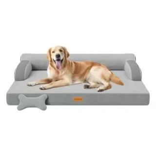 Cama Ortopédica Refrescante (Gel Memory Foam) para Perros | Soporte Articular, Borde Reforzado y Base Impermeable
