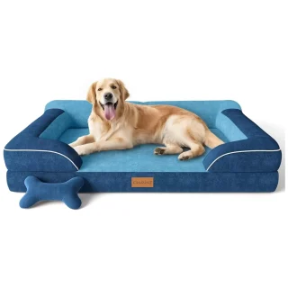 Cama Ortopédica XL con Memory Foam de Gel Refrescante para Perros Grandes