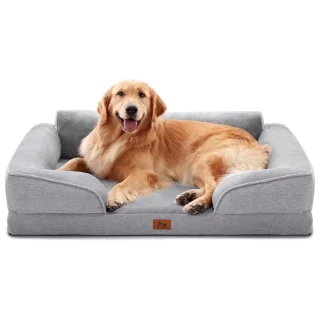 Cama Ortopédica XL/Grande para Perros: Impermeable, Antiansiedad y Funda Sherpa Lavable