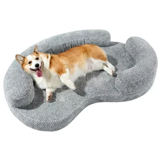 Cama Ortopédica para Perros (Diseño Abrazador Anti-Ansiedad) | Impermeable, Memoria y Doble Entrada