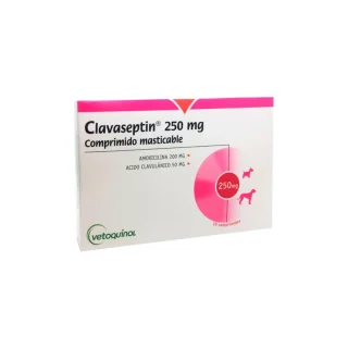Clavaseptin 250 mg: Antibiótico con Amoxicilina y Ácido Clavulánico para Infecciones Bacterianas en Perros y Gatos