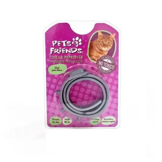 Collar Repelente de Pulgas Pets & Friends para Gatos (45 cm) | Protección Natural por 90 Días