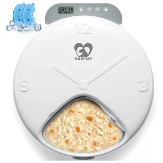 Comedero Automatico Programable 4 Platos para Comida Humeda y Seca Inalambrico a Pilas