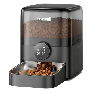 Comedero Automático Programable para Gatos (3 L) – Ideal para Croquetas Grandes