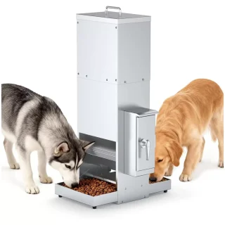 Comedero Automatico Programable para Perros Grandes 15 kg de Acero Inoxidable