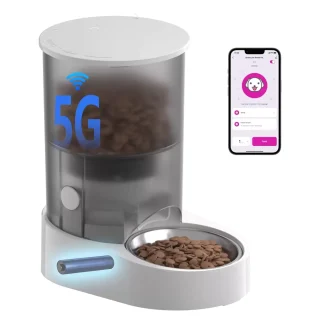 Comedero Automático Wi-Fi para Gatos (4 L) – Doble Banda y Batería Recargable