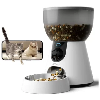 Comedero Automatico WiFi 5G con Camara 2K y Audio Bidireccional 2 kg para Gatos y Perros
