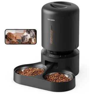 Comedero Automatico WiFi 5G con Camara HD 1080P Inteligente 2.3 kg para Gatos y Perros