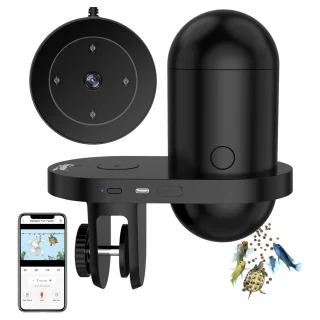 Comedero Automático WiFi para Peces con Cámara HD (2K) | Control por App, Vigilancia en Vivo y Programación
