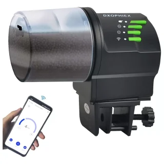 Comedero Automático WiFi para Peces | Control por App, Alimentación Programable y Doble Fuente de Energía (USB/Batería)