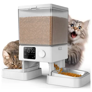 Comedero Automático para 2 Gatos (5 L) – Dispensador para Mascotas Pequeñas
