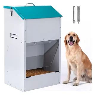 Comedero Automático para Perros Grandes (22 kg) – Acero Galvanizado de Gran Capacidad