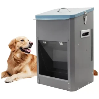 Comedero Automatico por Gravedad Perros Grandes 11kg Acero Galvanizado