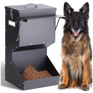 Comedero Automatico por Gravedad Perros Grandes 11kg Metalico Exterior