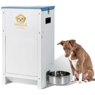 Comedero Perro Grande 11kg Gravedad Acero Galvanizado Exterior