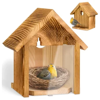 Comedero de Ventana para Observación de Aves con Visión Clara de 20x12x13 Cm