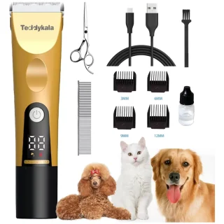 Cortapelos Profesional Inalámbrico para Perros y Gatos – Alta Resistencia para Pelaje Grueso (Batería 2200 mAh)