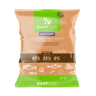 BARFOOD GATO 2KG. SALMON