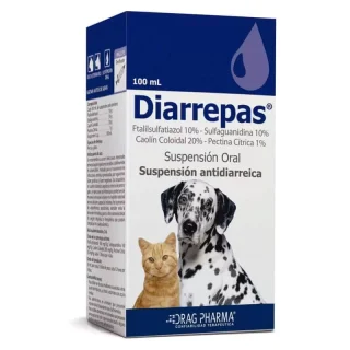 Diarrepas Suspensión Oral 100 mL (Drag Pharma) | Antidiarreico para Perros y Gatos