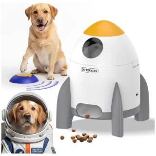 Dispensador de Premios para Perros Juguete Interactivo de Entrenamiento con Boton Remoto