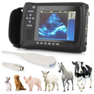 Ecógrafo Veterinario Portátil Multiespecie | Sonda Micro convexa 5.0 MHz y Pantalla 5″ HD | Batería 6 Horas