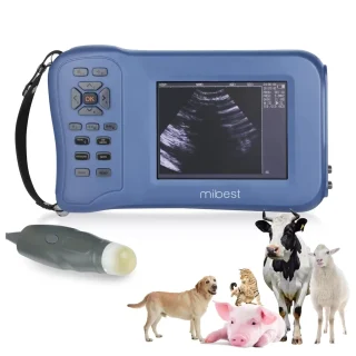 Ecógrafo Veterinario Portátil de Mano Mibest | Pantalla 5.8″ HD y Sonda Convexa 3.5 MHz para Diagnóstico de Gestación