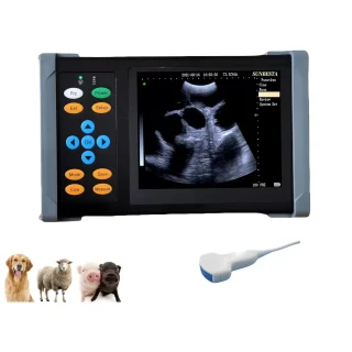 Ecógrafo Veterinario Ultra Portátil PDA | Diagnóstico de Gestación Multiespecie y Sonda Convexa 3.5 MHz