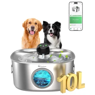 Fuente de Agua WiFi Inteligente 10 Litros Perros y Gatos Control App y Bateria