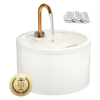 Fuente de Agua de Cerámica Ultra Silenciosa para Mascotas – 2.1 L