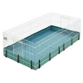 Hábitat XL para 3 Cuyes/Cobayas | 119×61×35 cm | 8 pies² | Diseño Modular Expansible y Base Anti-Fugas