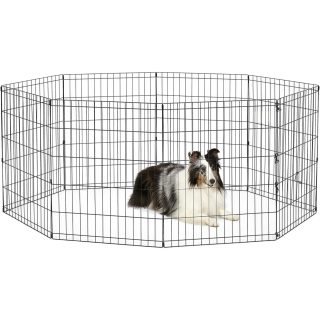 Cerco de Acero Inoxidable Plegable para Mascotas 157x157x76 Cm