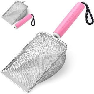 Pala de Arenero para Gatos de Malla con Mango Desmontable